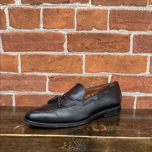 Allen Edmonds Black Leather Tassel Loafers Dress Shoes